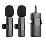3 in 1 portable wireless lavalier microphone for Mobile live streaming, outdoor shooting, short video recording