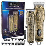 NEW RESUXI JM-2021 USB Rechargable Trimmer All Metal Hair Clipper Set Barber Professional Electric Men Cutting hine