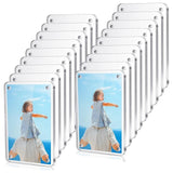 18 Pcs Polaroid Mini Refrigerator Magnets - Double Sided, Clear Frameless Picture Display Frame