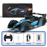 Direct high-speed variable speed drift lights music charging F1 spray remote control children's toy car