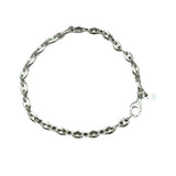 925 Sterling Silver Beaded Pig Nose Bracelet Female