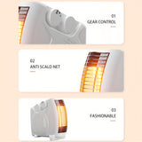 1Pcs Small Electric Heater ,Ceramic Personal Space Heater Portable Silent Heater Fan For Office With Constant Temperature Heating And Overheat Protection ,2S Fast Heating Space Electric Heater And Dual Speed Adjustable Temperature (UK Plug)