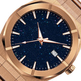 Matte Star Dust Dial Black Watch Full Stainless Steel Strap High Quality Luxury Frosted Japanese Miyota Quartz Watches for Men