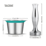1 Set Coffee Supplies, Coffee Capsule Cup, Reusable Stainless Steel Pod Filter, Refillable For Espresso Machine