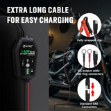6V 12V 3000mA Eu Plug Smart Battery Automatic for Trickle Lithium LiFePO4 Lead-Acid Batteries Car Motorcycle Charger