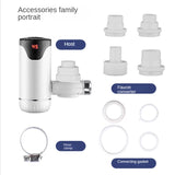 Instant Electric Water Kitchen Bathroom Heater with Temperature Display for Rapid Heating Basin Faucet