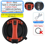 8-inch Electric Suction Cup - Heavy-Duty Hand-held Glass, Granite & Tile Lifter with 200KG Load Capacity
