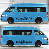 New Mountain Forest Totem Decoration Car Refitting Garland Pine Tree Pattern Side Door Body o Vehicle Sticker