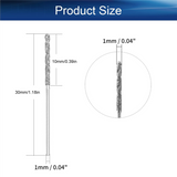 20Pcs 1mm/0.04Inch Diamond Twist Drill Bits High Speed Steel HSS for Glass Sea Shells Stone Tiles