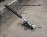 1PC Barbecue Brushes Tool with Long Handle mesh stainless brush BBQ Grill Cleaning Brush