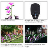 wer Light IP65 Waterproof LED Lily Lamp Outdoor Solar Garden Lights for Patio Yard Decoration