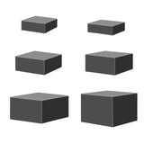 6 Pieces Acrylic Display Boxes - 5 Sided Nesting Risers For Food, Jewelry, Cosmetics, Collectibles