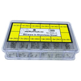 Stainless Steel Flat Back Screws in 12 Different Sizes One Slotted Head Watch Bottom Case Screw for watch repairing