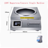 Commercial 5000w high-power flat braised meat soup 5kw stir-fry commercial induction cooker convenient