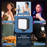 5W Pocket Led RGB Video Lamp Mini Photography Light 3 Cold Shoe Mount&1/4in 62Led 3000K-7000K+Clip Adapter for Home Studio