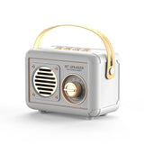 Retro Radio Portable FM Receiver Vintage Bluetooth Speaker Subwoofer TF/USB/Headphones Player Rechargeable Radios for Gift