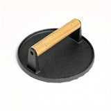1pc, Durable Cast Iron Meat Press for Perfectly Pressed Burgers and Meats - Kitchen Gadget for Home Cooks
