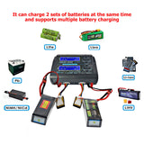 Isfriday C240 RC Charger 10A Dual Channel AC DC Charger Discharger for LiPo LiHV LiFe Lilon NiCd NiMh Pb Battery Balance Charger