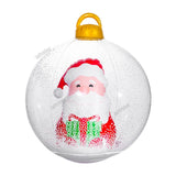 60cm Giant Luminous Christmas Balls With Lights Pvc Outdoor Xmas Iatable Ball Holiday Yard Lawn Porch Decor