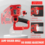 9inch 12W 1120LM Emergency LED Work Light for Milwaukee 14.4V-20V Li-ion Battery Super Bright Portable Handheld Flashlight