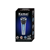 KE-8510 Waterproof Rotary LED Display Rechargeable Cordless Floating Head Replaceable Blades Electric Shavers for Man
