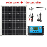 100W Solar Panel with 10-100A Controller Waterproof USB Port Solars Plate Battery Charger for Phone Power Bank Outdoor Home Use