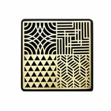 Cube Design Plate Food Grade Brass Stamp Mold Ice Printing Bar Bartender Whiskey Pressing Stamping Square Tray 110x110MM