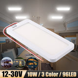 New 96LED 12-30V LED Vehicle Dimmable Ceig Reading Lamp Roof Light Car Interior Lighting