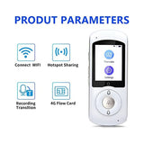 Language Translator Device Voice Translators Devices Support SIM Card 4G Network/Wifi Two Way 132 Languages Easy To Use