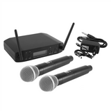 GLXD4 Wireless Microphone 2 Channels UHF Professional Handheld Mic for Stage Party Karaoke Church Meeting EU Plug