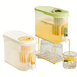 1pc, Large Capacity Cold Kettle with Faucet - Refrigerator Fruit Teapot for Beverages and Lemonade - Kitchen Accessory