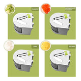 Multifunctional Vegetable Cutter Manual Rotarys Cheese with Hand Crank Fruit Potato Chopper Carrot Grater for Kitchen