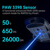 Rapoo VT9PRO Wireless Gaming Esports Grade 68g Ultra-Light 26000DPI 8 Buttons Optical PAW3398 Computer Mouse For Laptop PC