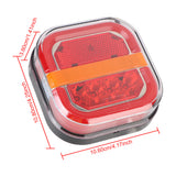 24V Truck Taillights 12V Car Turn Signal License Plate Lamp Tail Brake Lights for UTV ATV Van 4x4 28 LED Illumination Indicator