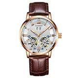GUANQIN Luxury Fashion Brand Two Hand Wheel Automatic Mechanical Watch Men's Watch Sapphire Stainless Steel Relogio Masculino