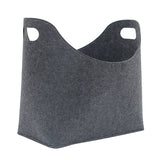2PCS Home Firewood Holder Storage Basket Toy Book Felt Bag Laundry Foldable Hamper