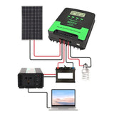 10A-60A MPPT 12V 24V Auto LCD Solar Panel Charge Regulator for Lifepo4 Lithium