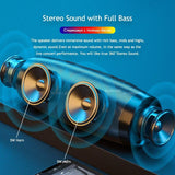 Portable Speakers Bluetooth Column Wireless Bluetooth Speaker Powerful High BoomBox Outdoor Bass HIFI TF FM Radio with LED Light