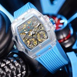 Watches men ONOLA Luxury Fashion Plastic Transparent Hollow Full Automatic Mechanical Watch for Men Waterproof Clock