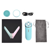 Sonic Facial Skin Cleansing Brush Ultrasonic Face Cleaner EMS Micro Current Face Massager Beauty Health Device Skin Care Machine