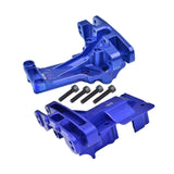 (Blue) GPM Aluminum 7075 Front And Rear Upper Bulkhead Set For  XRT X-Maxx