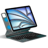 For iPad Air 13 (2024) (M2) Floating Magnetic Case Bluetooth Keyboard with Multi-Touch Trackpad - Pu