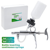 2ml/5ml Automatic Livestock Continuous Metal Syringe Veterinary Equipment With Bottles Vaccination Double vaccine bottle