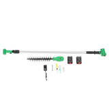 Electric Hedge Trimmer 16.5 Inch Dual Action Blade Cordless Bush Shrub Trimmer with Extension Pole 110240V US Plug
