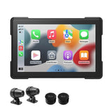 Motorcycle Wireless Carplay Waterproof 1080P 5 Inch WiFi Wireless Android-Auto DVR Dash Cam Tire Pr