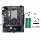 H610 Motherboard+2xddr4 4g 2133mhz Ram+thermal Grease Lga1700 Gigabit Lan For G6900 G7400 I3 12100
