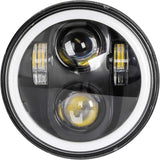2pcs 5.75inch LED Headlight Motocycle For Harley Sportster 1200 883 Street 500 750 5-3/4" Projector Led Halo Angel Eyes Headlamp