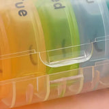 2pcs 7-Day Pill Box - Weekly Pill Organizer with 2 Compartments Per Day - Arthritis Friendly - Daily AM/PM Pill Box - Round Medi