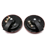 2pcs/set Red Super Loud Compact Electric Blast Tone Air Horn Kit 12V 115DB For Motorcycle Car Siren Dual Tone 335HZ/400HZ