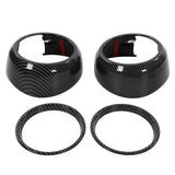 4pcs Carbon Fiber Style Door Midrange Speaker Cover Trims for Cooper Hatchback F55 F56 F57 2014?2021